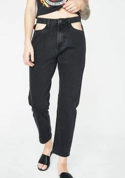 Momokrom Cut Out Pocket Jeans Bottoms