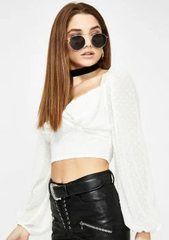 Momokrom Tops Polka Dot Crop Top