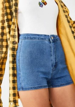 Momokrom Light Wash Mini Shorts