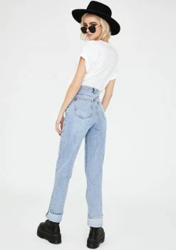 Momokrom Extra Long Straight Leg Denim Jeans