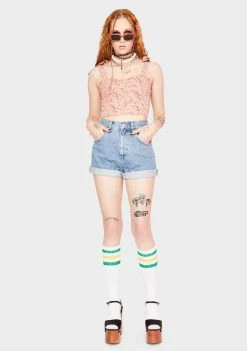 Momokrom Pink Ruffle Floral Tie Top Tops