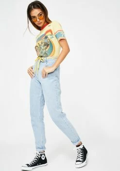 Momokrom Bleach Wash Mom Jeans Bottoms 8 Momokrom Bleach Wash Mom Jeans Bottoms