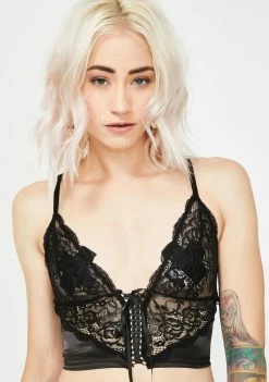 Momokrom Lace Up Cami Bra Top
