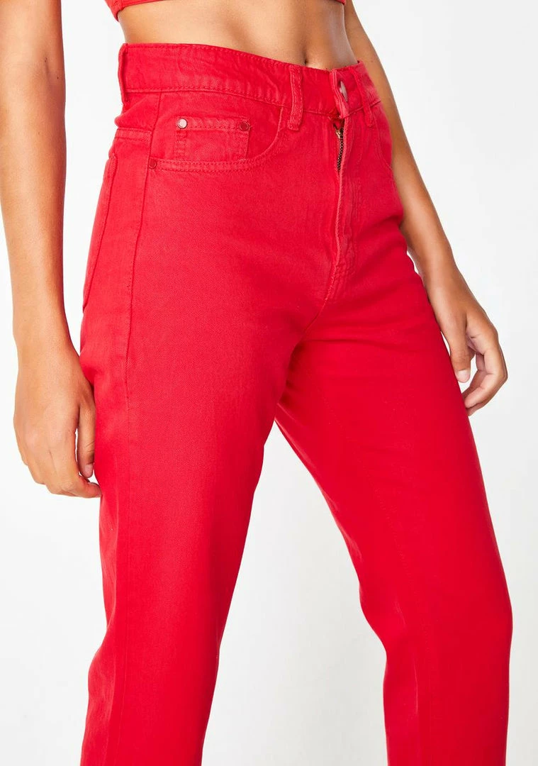 Momokrom Red Jeans Bottoms 5 Momokrom Red Jeans Bottoms