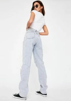 Momokrom Baggy Distressed Knee Denim Jeans Bottoms 9 Momokrom Baggy Distressed Knee Denim Jeans Bottoms