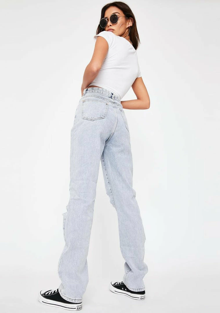 Momokrom Baggy Distressed Knee Denim Jeans Bottoms 6 Momokrom Baggy Distressed Knee Denim Jeans Bottoms