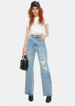 Momokrom Vintage Wash Distressed Wide Leg Jeans 7 Momokrom Vintage Wash Distressed Wide Leg Jeans