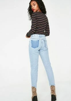 Momokrom Bottoms Baggy Jeans With One Back Pocket