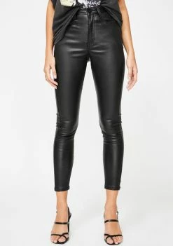 Momokrom Bottoms Coated 5-Pocket Skinny Pants