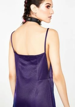 Momokrom Dresses Purple Two Tone Metallic Shimmer Dress