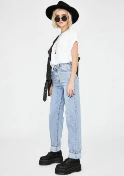 Momokrom Extra Long Straight Leg Denim Jeans