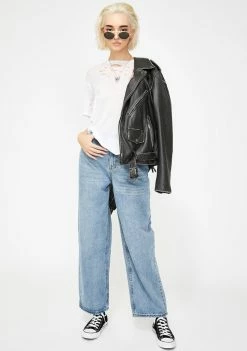 Momokrom High-Waist Mom Jeans Bottoms