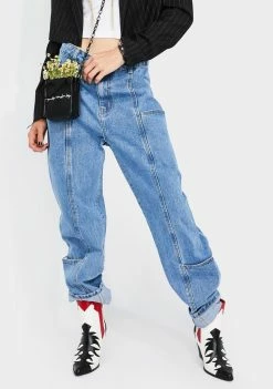 Momokrom Light Wash Wide Leg Jeans