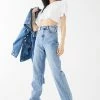 Momokrom Side Slit Hem Vintage Wash Jeans 2 Momokrom Side Slit Hem Vintage Wash Jeans