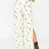 Momokrom Side Slit White Floral Trousers 2 Momokrom Side Slit White Floral Trousers