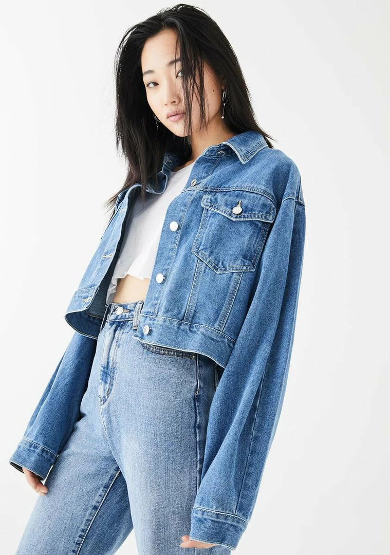 Momokrom Blue Balloon Sleeve Denim Jacket 4 Momokrom Blue Balloon Sleeve Denim Jacket