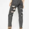 Momokrom Distressed Back Boyfriend Jeans
