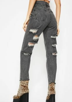 Momokrom Distressed Back Boyfriend Jeans