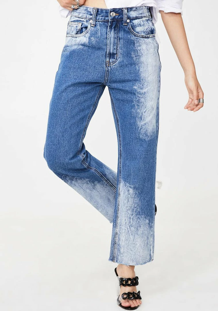 Momokrom Bleached Straight Leg Jeans Bottoms 3 Momokrom Bleached Straight Leg Jeans Bottoms