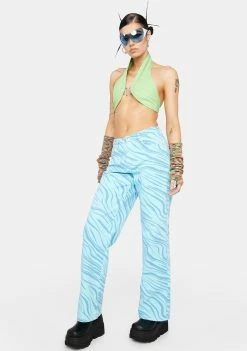 Momokrom Swirl Print Mid Rise Baggy Boyfriend Jeans
