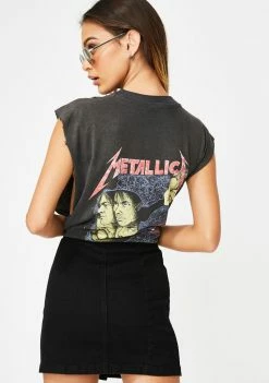 Momokrom Bottoms Horn Button Black Skirt