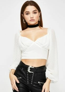 Momokrom Tops Polka Dot Crop Top