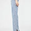 Momokrom Bottoms Split Hem Straight Leg Denim Jeans 1 Momokrom Bottoms Split Hem Straight Leg Denim Jeans