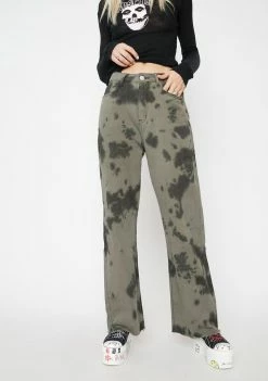 Momokrom Grey Tie Dye High Waist Jeans