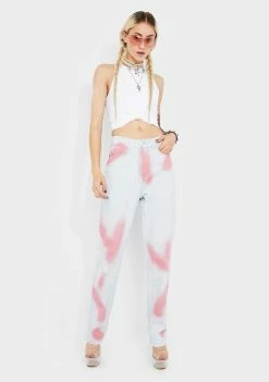 Momokrom Bottoms Tie Dye Straight Leg Jeans