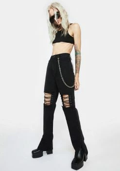 Momokrom Straight Leg Distressed Mom Jeans 7 Momokrom Straight Leg Distressed Mom Jeans