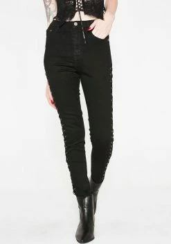 Momokrom Lace Up Skinny Pants Bottoms