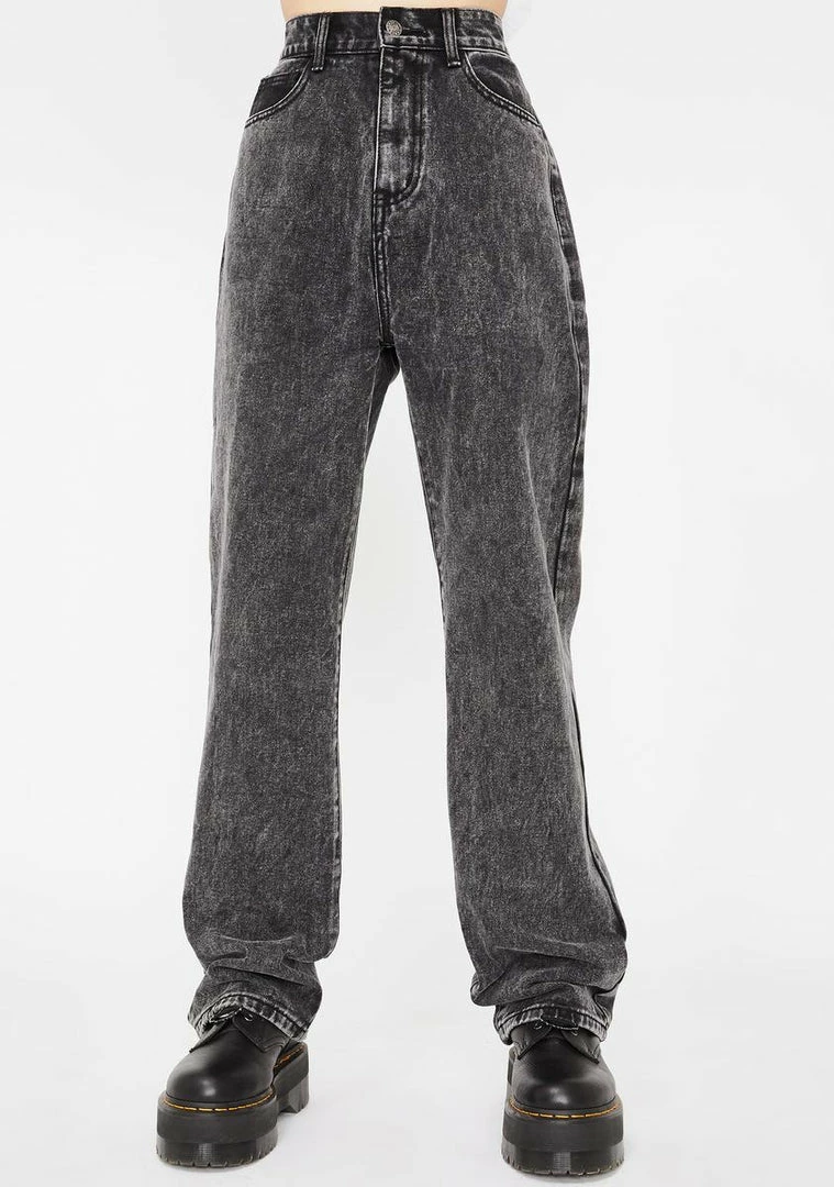 Momokrom Acid Wash Loose Fit Denim Jeans 3 Momokrom Acid Wash Loose Fit Denim Jeans