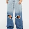 Momokrom Dip Dye Baggy Wide Leg Jeans