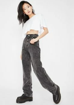 Momokrom Acid Wash Loose Fit Denim Jeans