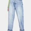 Momokrom Light Wash Baggy Boyfriend Jeans Bottoms