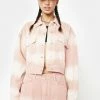 Momokrom Outerwear Pink Tones Tie Dye Boxy Denim Jacket