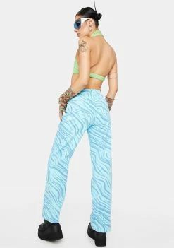 Momokrom Swirl Print Mid Rise Baggy Boyfriend Jeans