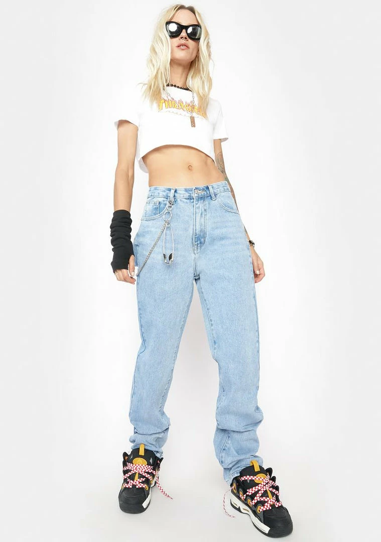 Momokrom Bottoms Light Wash Straight Leg Bum Rip Jeans 5 Momokrom Bottoms Light Wash Straight Leg Bum Rip Jeans