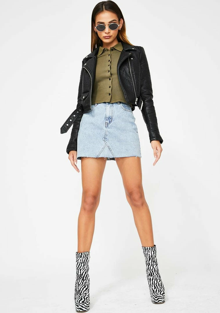 Momokrom Bottoms Light Acid Wash Denim Skirt 5 Momokrom Bottoms Light Acid Wash Denim Skirt