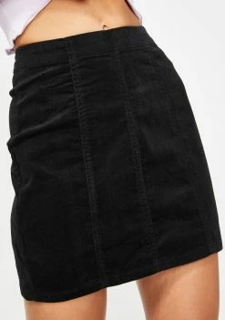 Momokrom Shop 29 Momokrom Black Corduroy Mini Skirt Bottoms