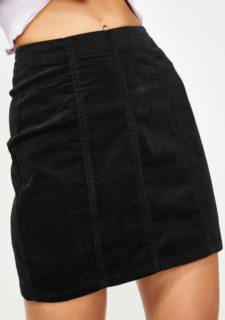 Momokrom Black Corduroy Mini Skirt Bottoms 3 Momokrom Black Corduroy Mini Skirt Bottoms