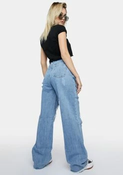 Momokrom Boyfriend Jeans Mid Rise Wide Baggy Jeans
