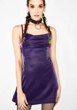 Momokrom Dresses Purple Two Tone Metallic Shimmer Dress