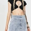 Momokrom Ice Blue Wrap Denim Skirt 2 Momokrom Ice Blue Wrap Denim Skirt