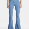 Momokrom Flares Low Rise Belted Flare Jeans