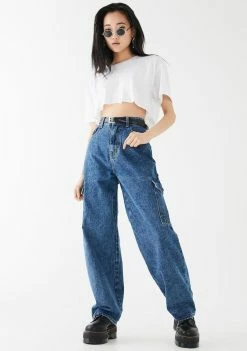 Momokrom Baggy Pocket Mom Jeans Bottoms 8 Momokrom Baggy Pocket Mom Jeans Bottoms
