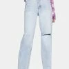 Momokrom Thigh Slash Baggy Jeans Bottoms