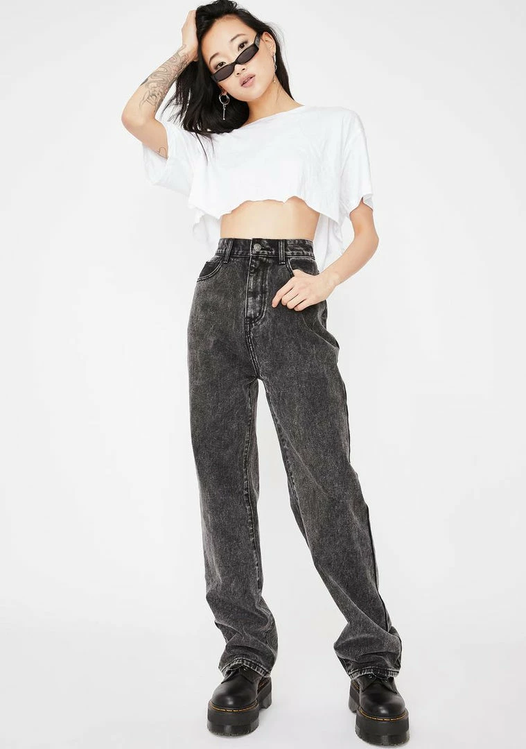 Momokrom Acid Wash Loose Fit Denim Jeans 5 Momokrom Acid Wash Loose Fit Denim Jeans