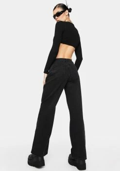 Momokrom Boyfriend Jeans Low Rise Baggy Jeans