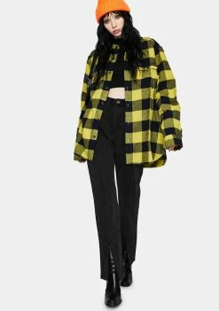 Momokrom Washed Black Slim Jeans With Front Slits